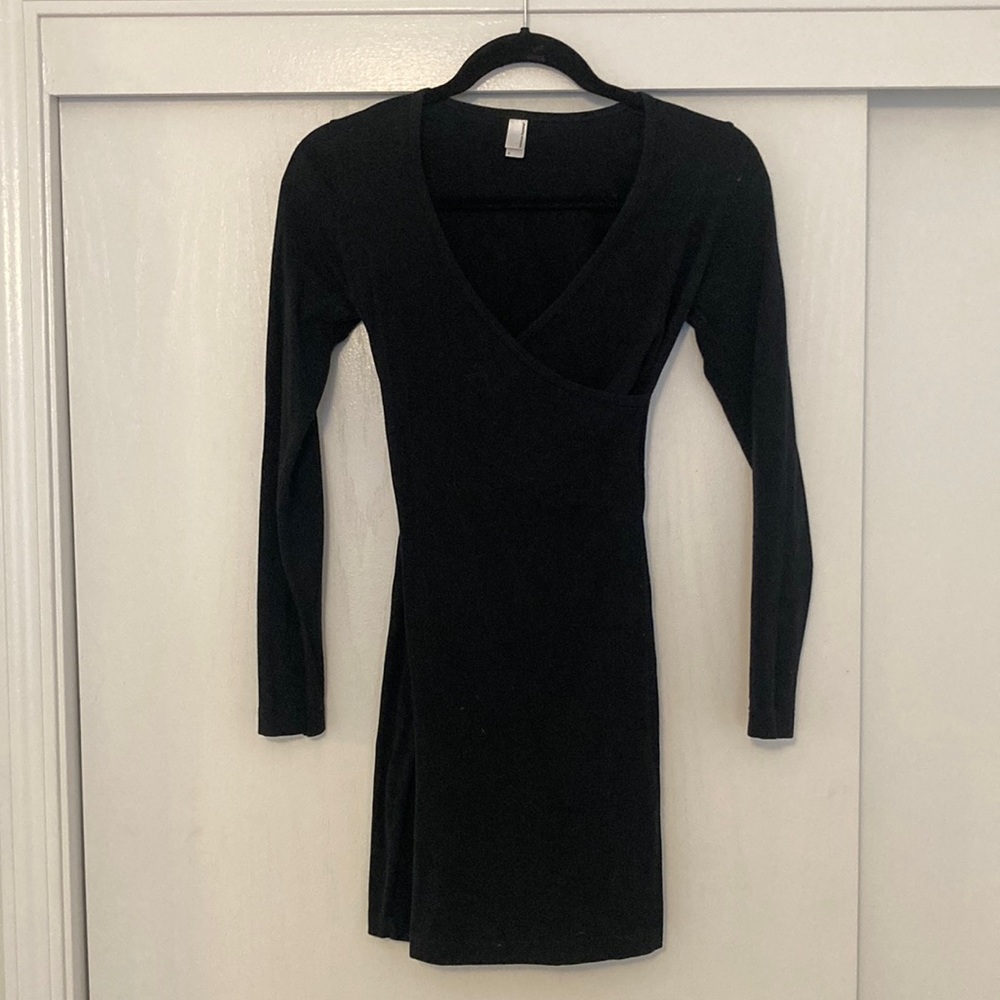 American Apparel Bodycon Wrap Front Dress